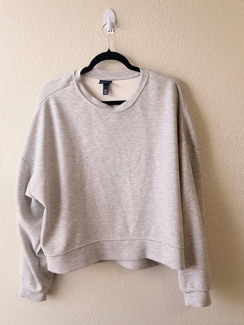 Scoop Cozy Light Gray Crewneck Sweatshirt - Women size XL slouching lightweight